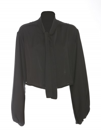 Belfiori Couture Blusa nera aperta