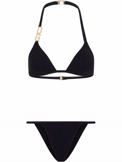 Dolce & Gabbana Bikini nero con applicazione