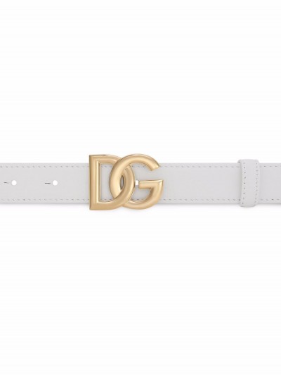 Dolce & Gabbana Cintura bianca con fibbia DG