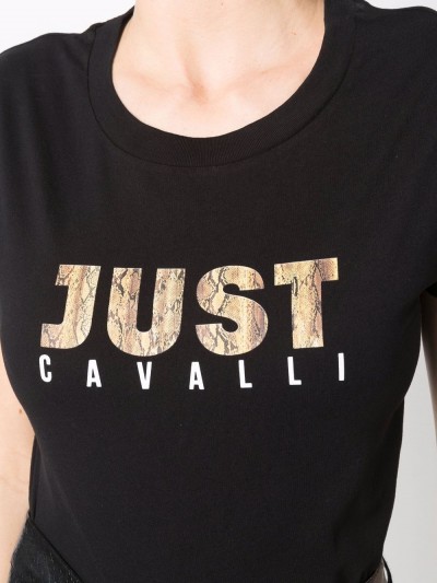 Just Cavalli T-shirt nera con stampa