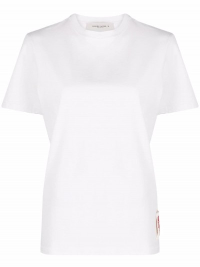 Golden Goose Deluxe Brand T-shirt bianca con applicazione