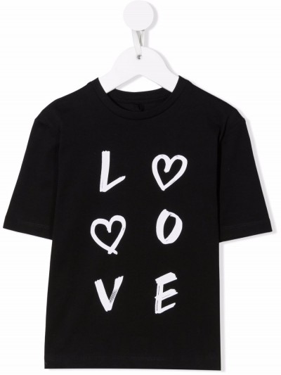 Stella Mccartney kids T-shirt love con stampa