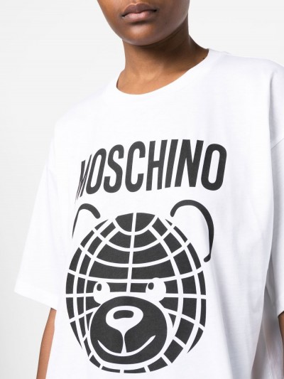 Moschino T-shirt bianca con logo