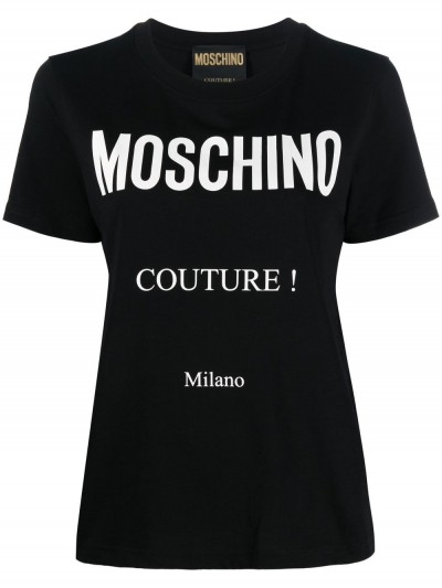 Moschino T-shirt nera con logo
