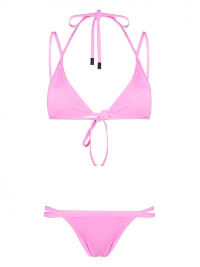 The Attico Pink triangle bikini set