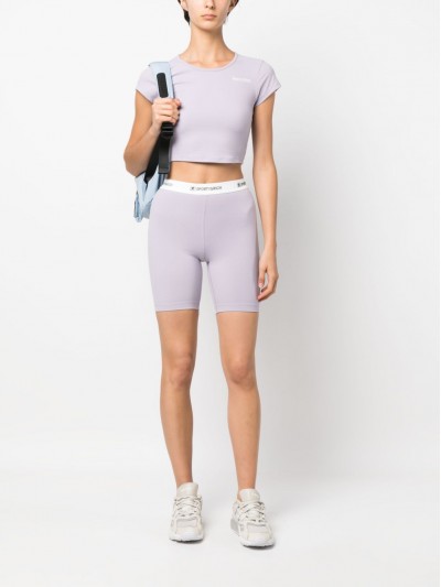 Sporty & Rich Lilac cyclist with logo band