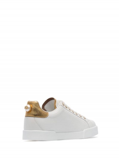Dolce & Gabbana Portofino sneakers with logo and gold back