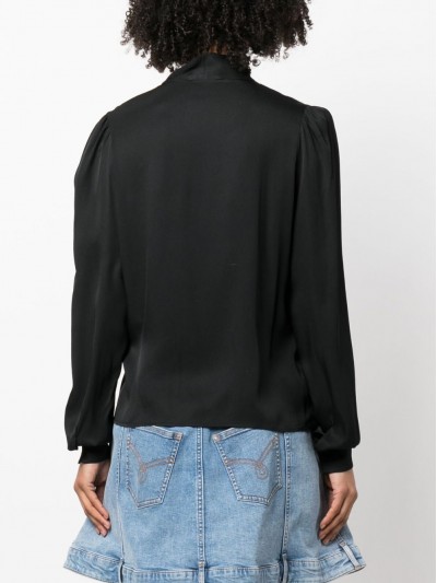 Moschino Jeans Black blouse with bow