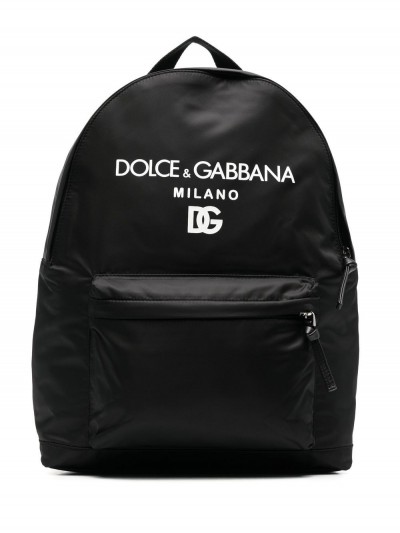 Dolce & Gabbana Kids Zaino nero con stampa