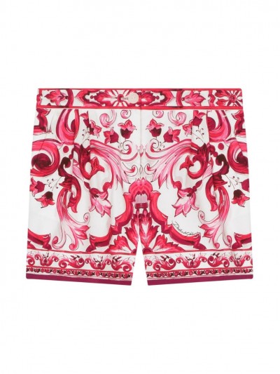 Dolce & Gabbana Kids Shorts con stampa maiolica