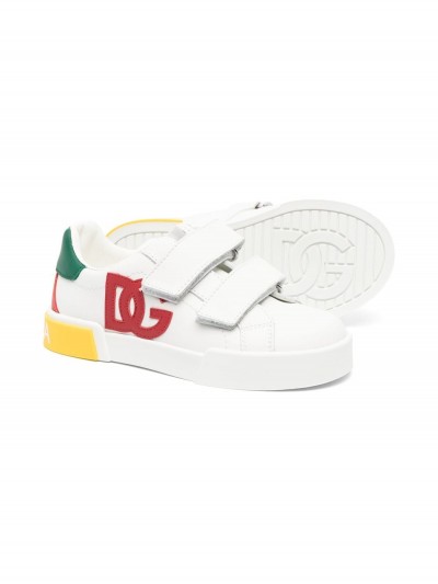 Dolce & Gabbana Kids Sneakers con strappi e logo