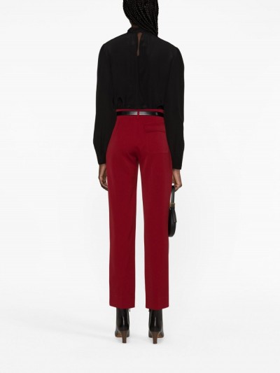 Victoria Beckham Pantaloni rossi con tasche laterali
