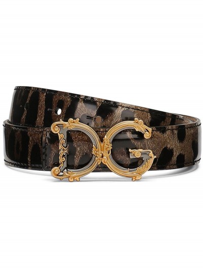 Dolce & Gabbana Leopard belt with buckle