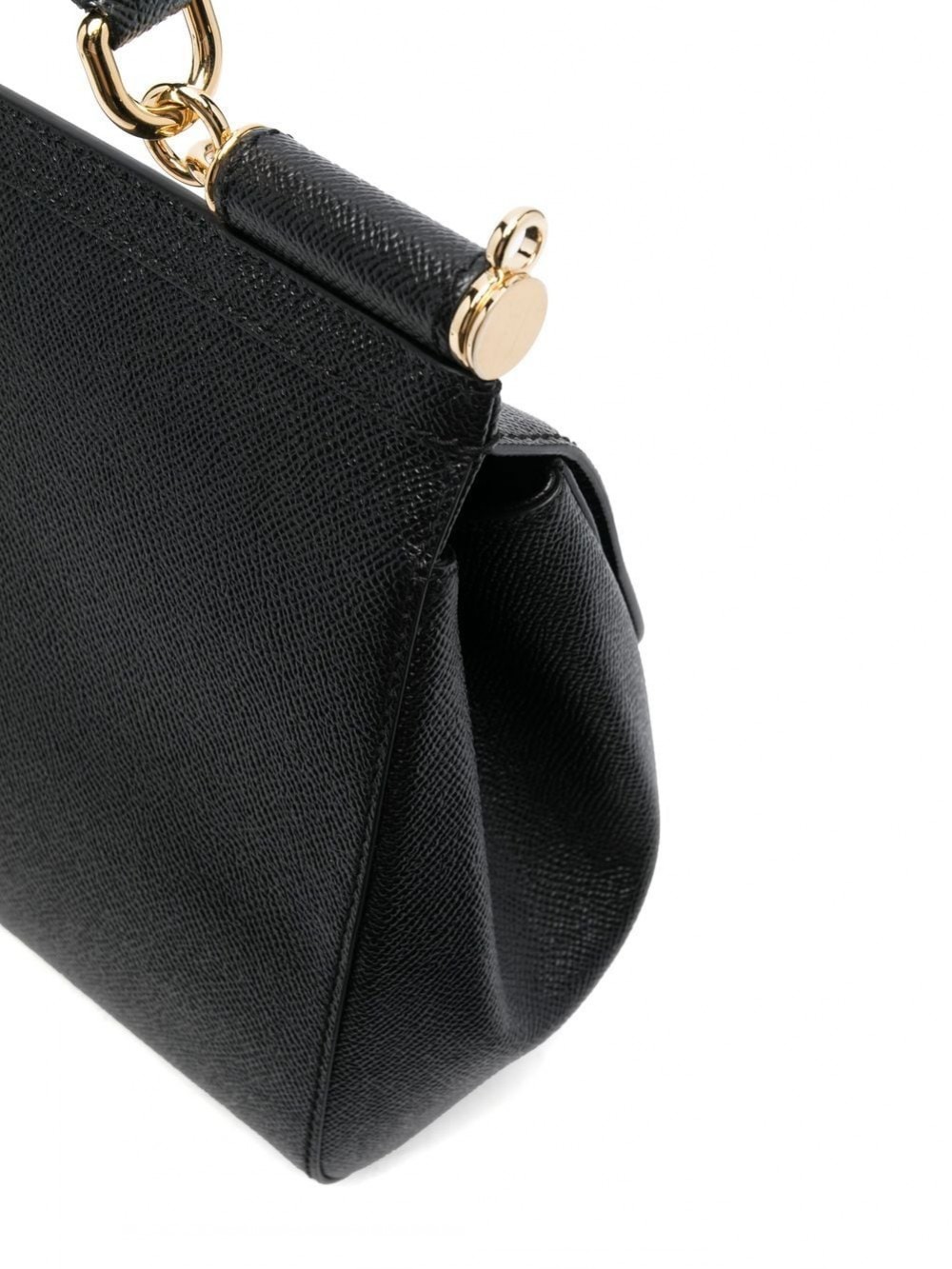 Dolce and Gabbana Black Leather Mini Dauphine Crossbody Bag For