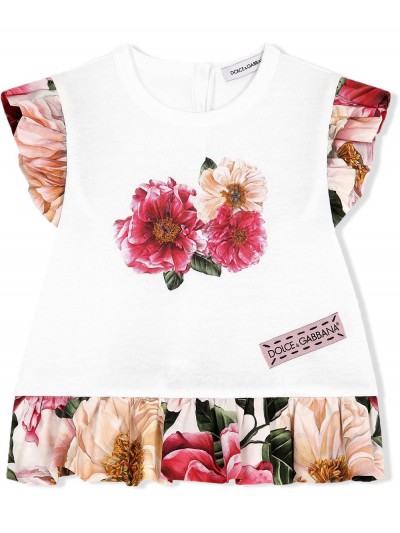 Dolce & Gabbana Kids Vestito modello T-shirt a fiori