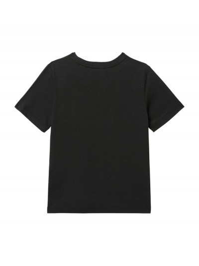 Burberry kids T-shirt nera con stampa