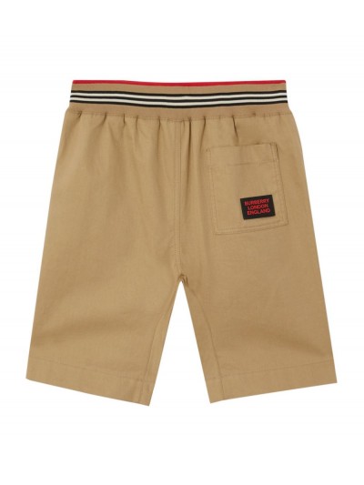 Burberry kids Shorts beige con coulisse
