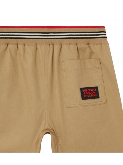 Burberry kids Shorts beige con coulisse